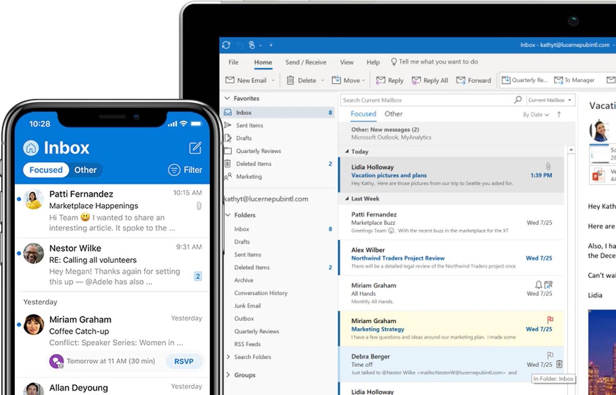 mail professionnel outlook